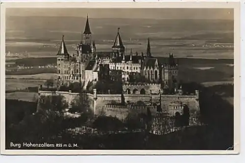 Burg Hohenzollern / Fotokarte gl1937 37.377