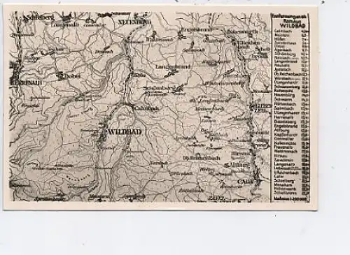 Wildbad Schwarzwald Wanderhilfe Entfernungen ngl 46.397