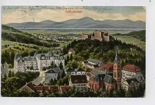 Badenweiler, Ansicht von oben gl1914 33.874