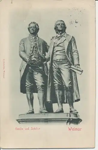 Goethe und Schiller Weimar Reliefkarte gl1913 105.216