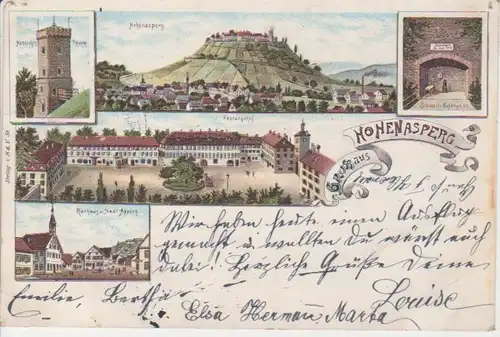 Hohenasperg Litho Festungsansichten gl1897 74.234