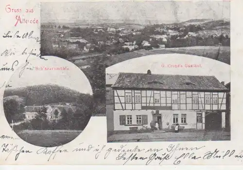 Alterode Gasthof G. Crone Schlackenmühle gl1903 92.106