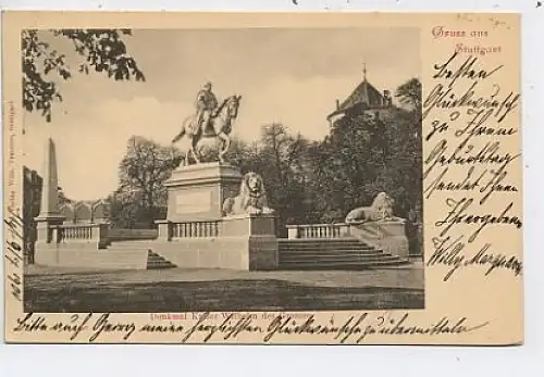 Stuttgart / Kaiser Wilhelm-Denkmal gl1900 37.437