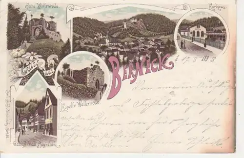 Berneck Litho Gasthof Stadt Bayreuth gl1898 74.103