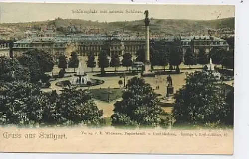 Stuttgart Schloßplatz und neues Schloß gl1901 37.627