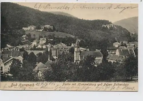 Herrenalb Hummelsburg Felsen Falkenstein gl1905 34.646