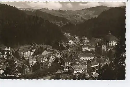 St. Blasien Ansicht von oben Fotokarte ngl 37.518
