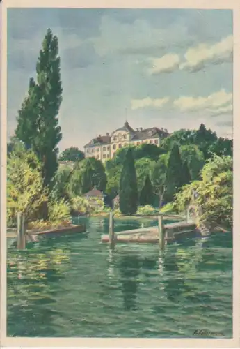 Mainau i.B. Schloss und Hafen ngl 74.392