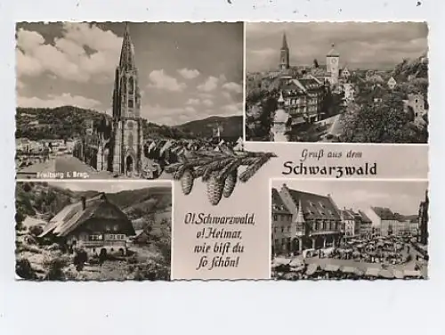 Freiburg im Breisgau Mehrbildkarte gl1957 37.577