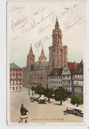 Heilbronn Markt mit Kilianskirche gl1902 34.407