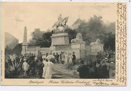 Stuttgart / Kaiser Wilhelm-Denkmal gl1898 37.434