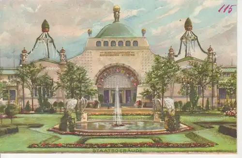 Nürnberg 1906 Ausstellung Staatsgebäude ngl 74.412