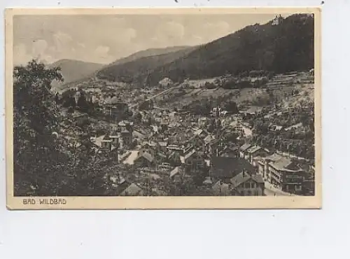 Bad Wildbad Blick über die Stadt gl1928 41.455