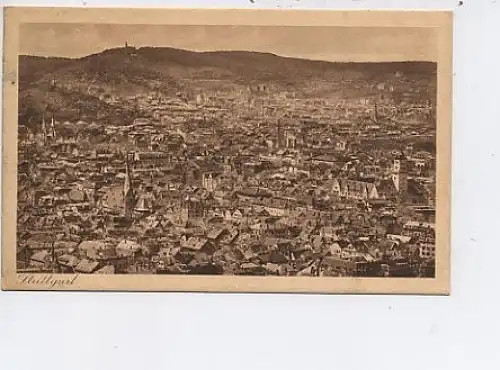 Stuttgart Blick über die Stadt gl1924 46.048