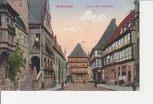 Halberstadt Partie am Holzmarkt feldpgl1918 90.989