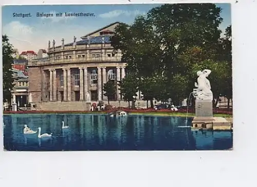 Stuttgart Anlagen mit Landestheater gl1925 46.395