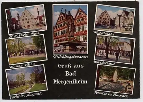 Gruß aus Bad Mergentheim Teilansichten ngl 34.162