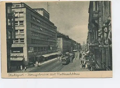 Stuttgart Königstraße mit Mittnachtbau ngl 38.092