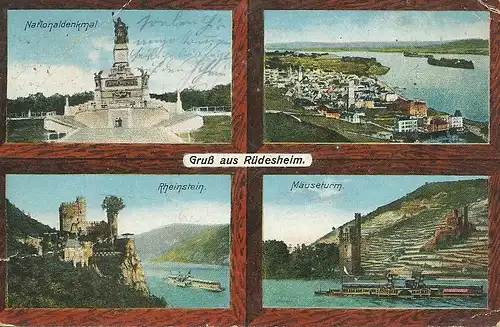 Rüdesheim a.R. Teilansichten gl1914 130.301