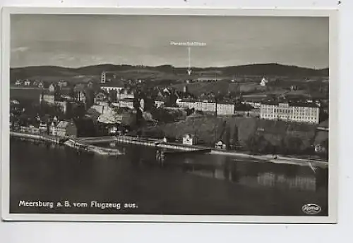 Meersburg vom Flugzeug aus Fotokarte ngl 34.332