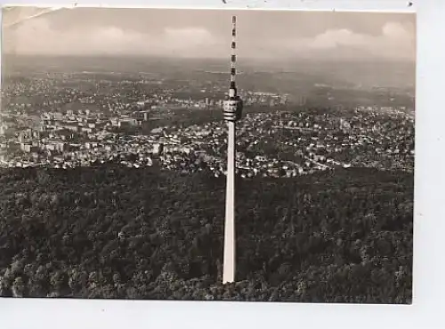 Fernsehturm über Stuttgart Luftbild gl1963 46.595