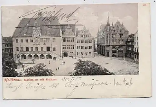 Heilbronn Marktplatz mit Rathaus gl1905 34.404