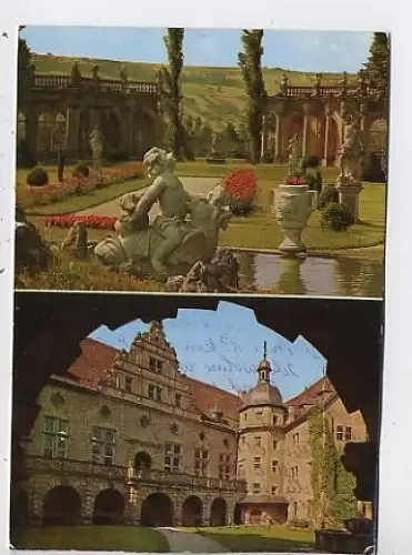 Schloss Weikersheim Park Schloßhof glca.1970 43.997