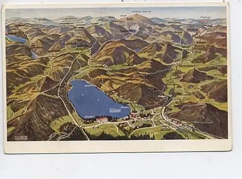 Titisee Schwarzwald Panorama-Karte ngl 46.196