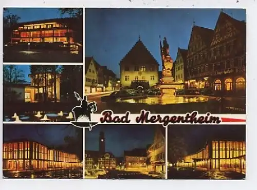 Bad Mergentheim bei Nacht 6 Bilder gl1974 46.005