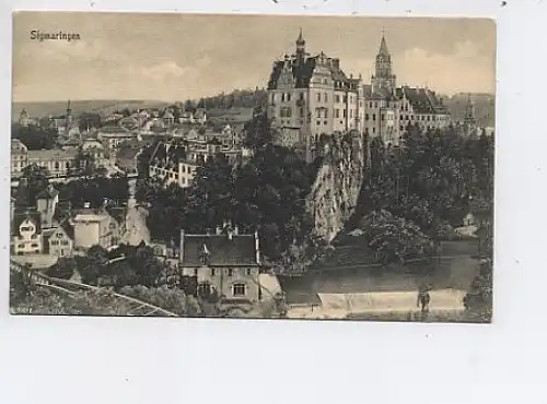 Sigmaringen mit Donau und Schloß gl1916 46.579