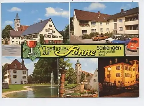 Schliengen Markgrld Gasthaus z.Sonne Werbekarte 46.226