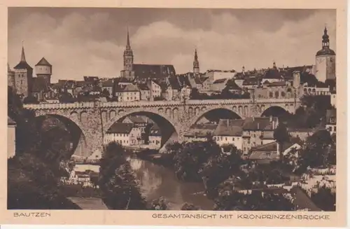 Bautzen Kronprinzenbrücke Stadtpanorama ngl 85.967