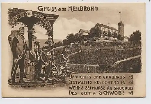 Heilbronn Schwäbisches Gedicht feldpgl1918 34.400