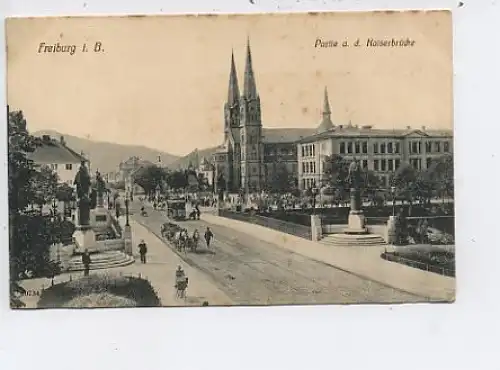 Freiburg i.B. Partie an der Kaiserbrücke ngl 43.570