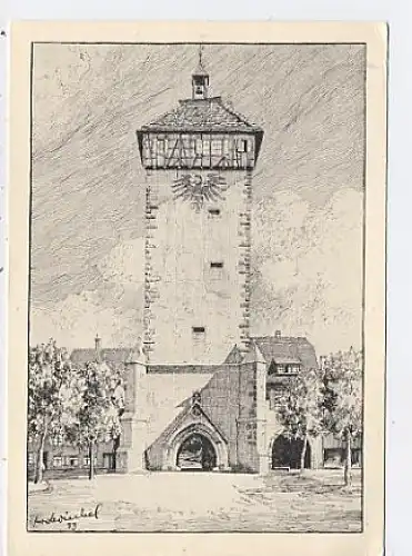 Reutlingen Tübinger Tor Künstler Karl Winkel ngl 43.987