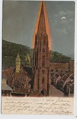 Münsterbeleuchtung zu Freiburg i.B. gl1904 34.865