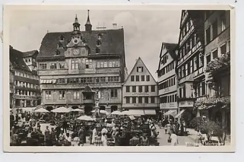 Tübingen am Neckar Marktplatz gl1938 34.887