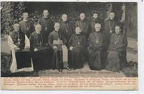 Beuron Ehrentag Benediktiner-Kongregation gl1912 38.105