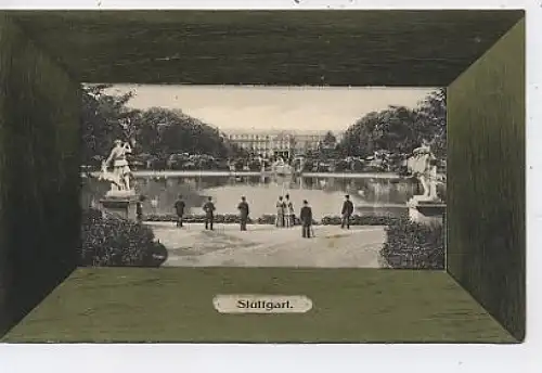 Stuttgart Schlossteich Panorama gl1906 38.045