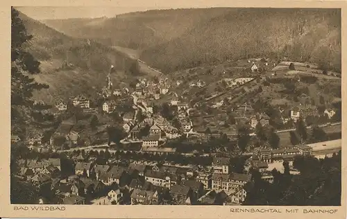 Bad Wildbad Rennbachtal mit Bahnhof ngl 133.639