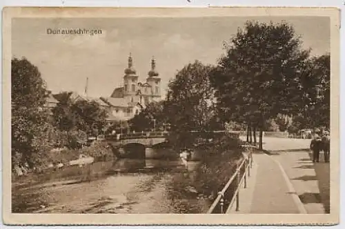Donaueschingen Partie an einer Brücke gl1918 34.354