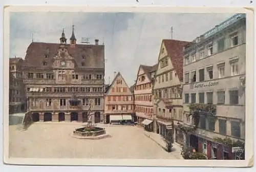 Tübingen Marktplatz mit Rathaus ngl 34.446