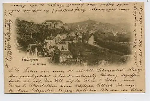 Tübingen Ansicht von Westen gl1903 34.481