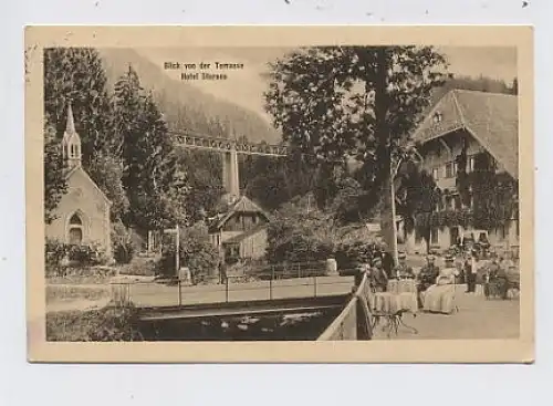 Freiburg Blick von Terrasse Hotel Sternen gl1914 34.599