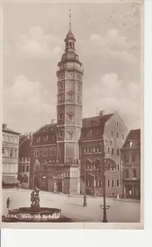 Gera Markt mit Rathaus ngl 75.598