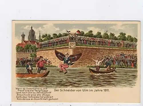 Ulm a.D. und der Schneider 1811 ... Litho gl1906 43.086