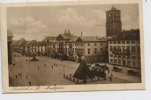 Karlsruhe Marktplatz gl1926 34.818