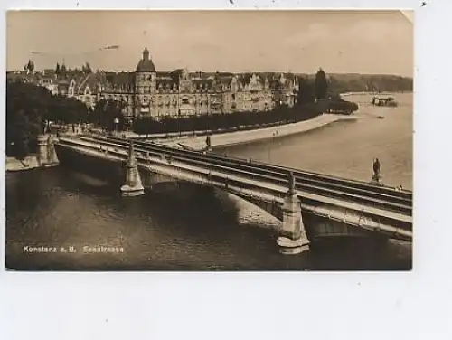 Konstanz a.B. Seestraße Brücke gl1928 42.889