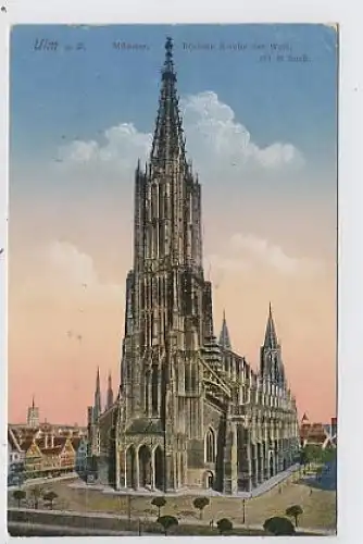 Ulm a.D. Münster feldpgl1916 34.894