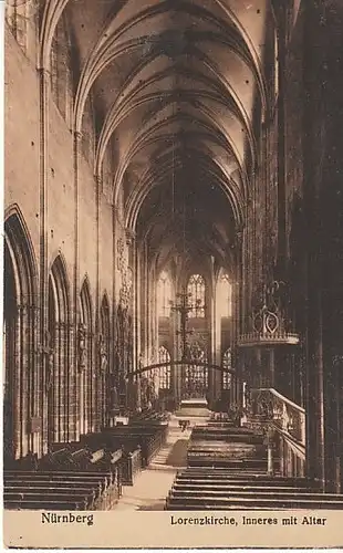 Nürnberg Lorenzkirche Inneres mit Altar ngl B9605